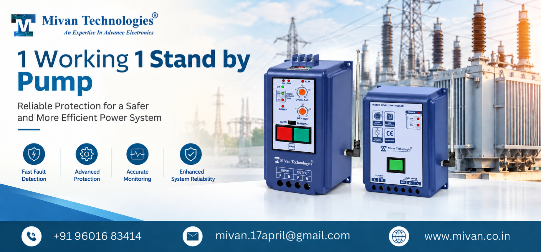 1 Working 1 Stand by Pump