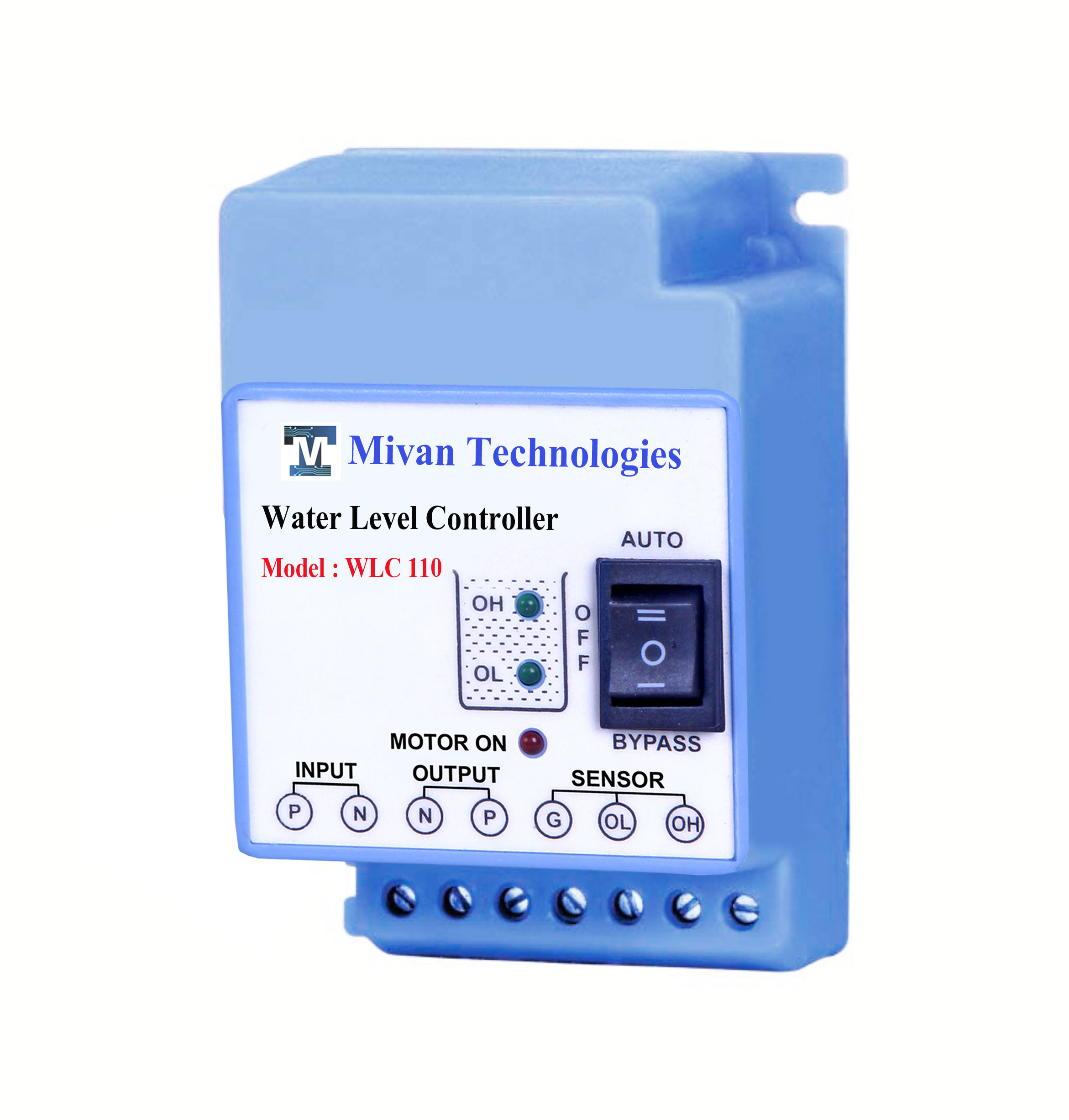 WLC 110 Water Level Controller and 3 sensors with water level indications