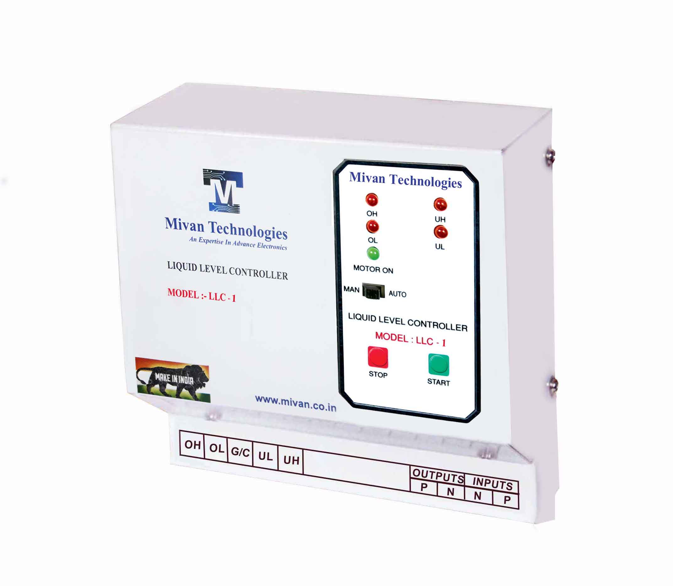 LLC 1 MS Fully Automatic Water Level Controller and Indicators For Up and Down Tank With 6 Sensors Suitable For Motor Up to 5Hp Supply 230 VAC