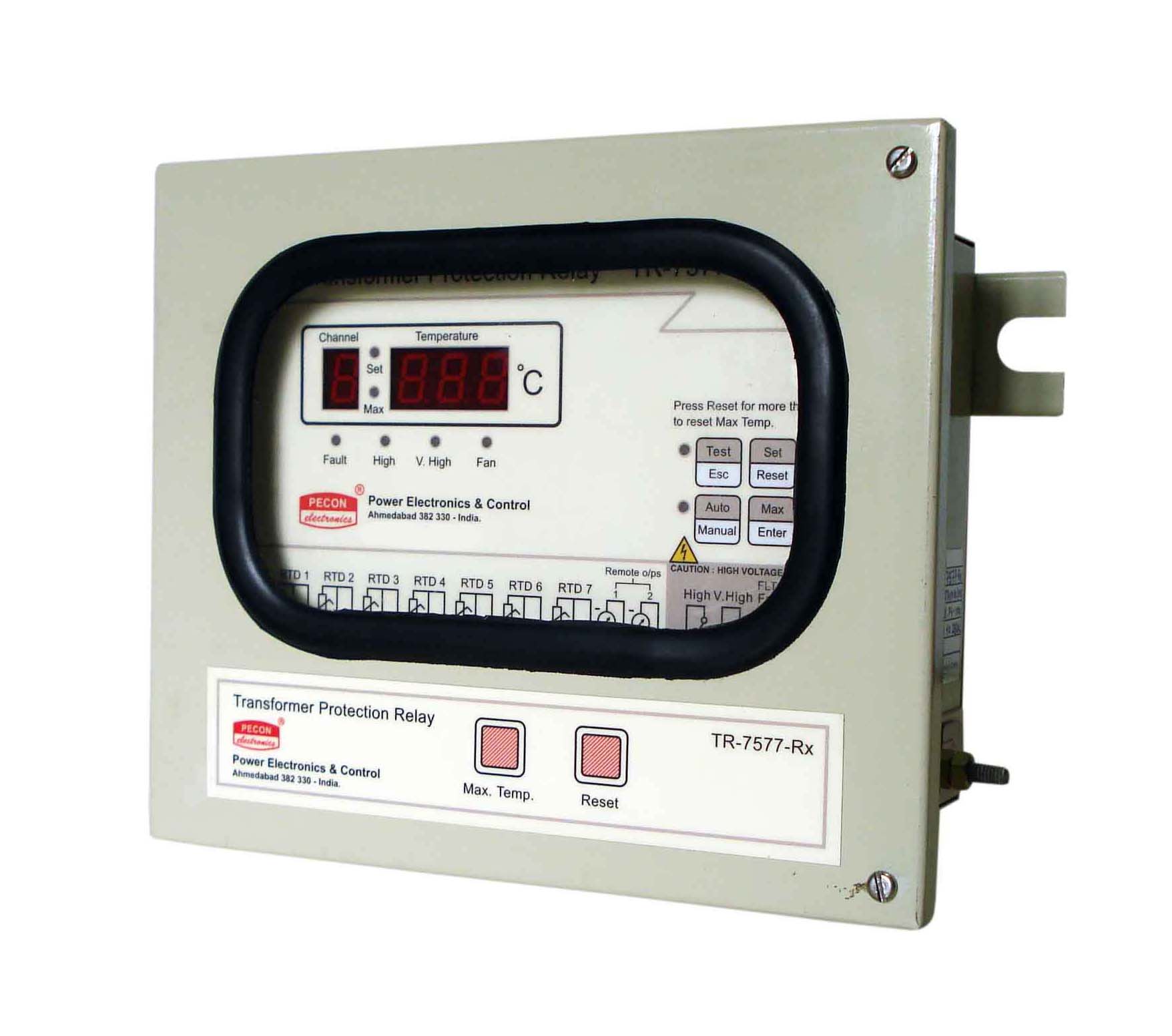 TR 7577 RX seven channel temperature scanner with 4 20 mA remote output Transformer Protection Relay