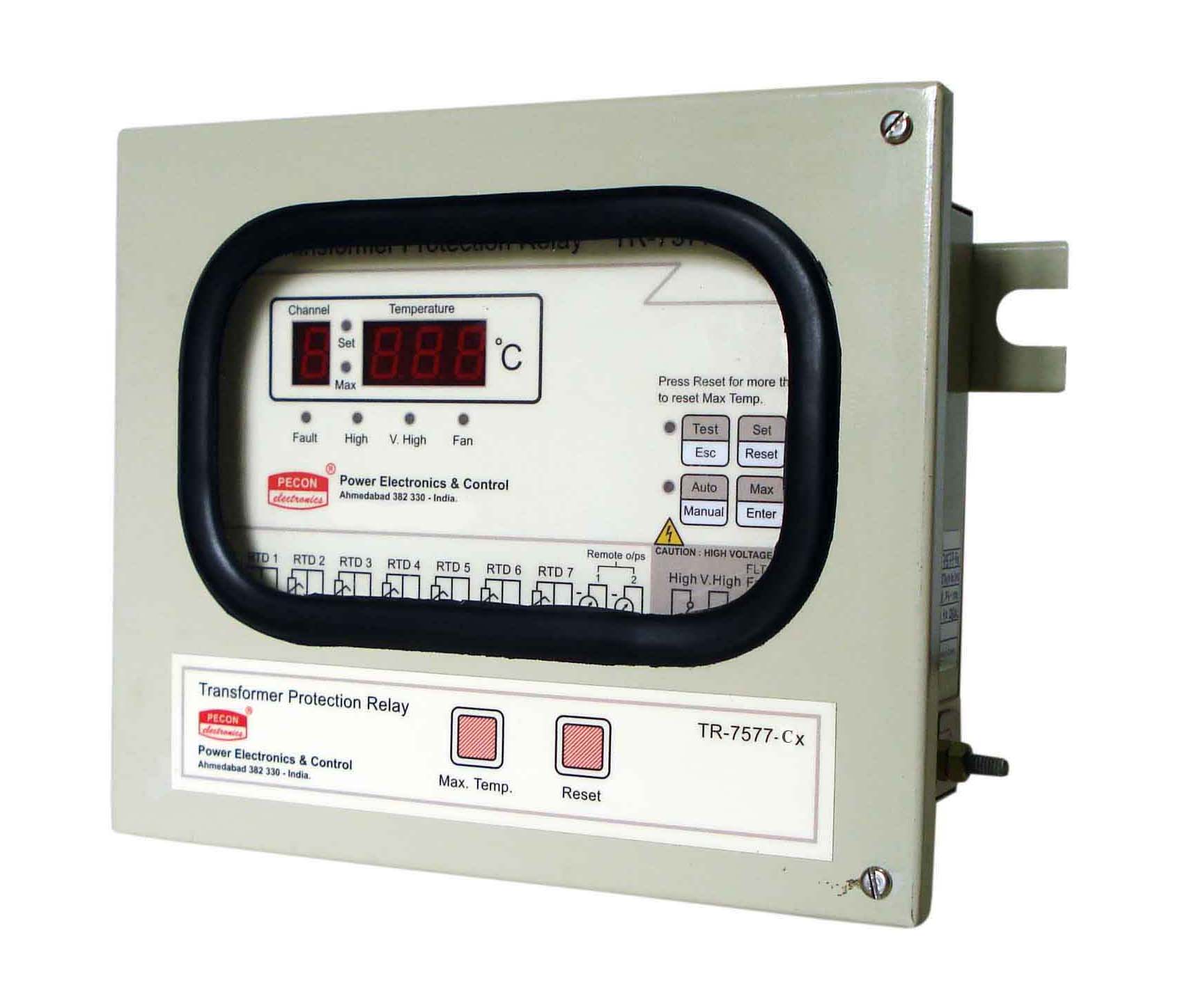 TR 7577 CX seven channel temperature scanner with RS 485 remote output Transformer Protection Relay