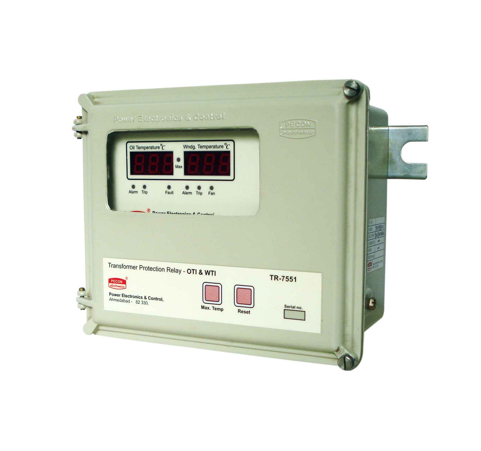 TR 7551 for OTI and WTI it Displays both Oil & Winding temperatures simultaneously with 4 to  20 mA remote output