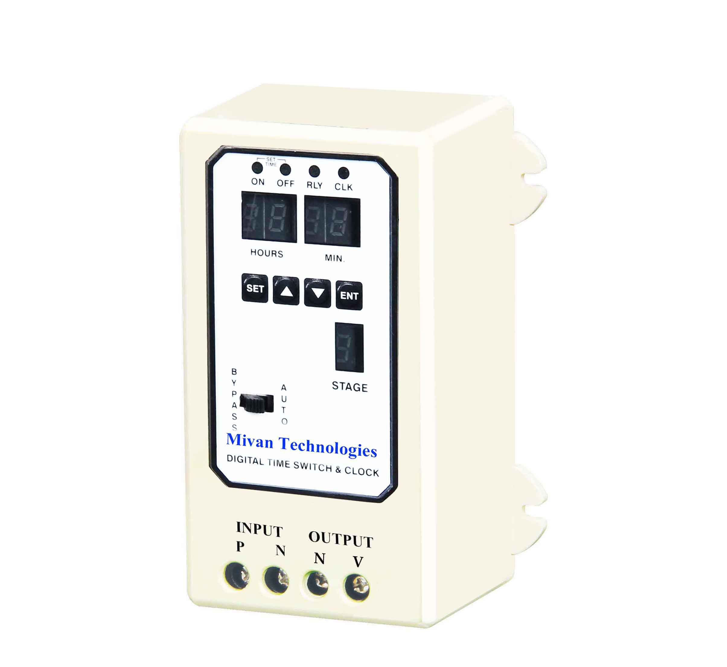 DTS 106 4 Digital Time Switch and Clock suitable for single phase push button type panel