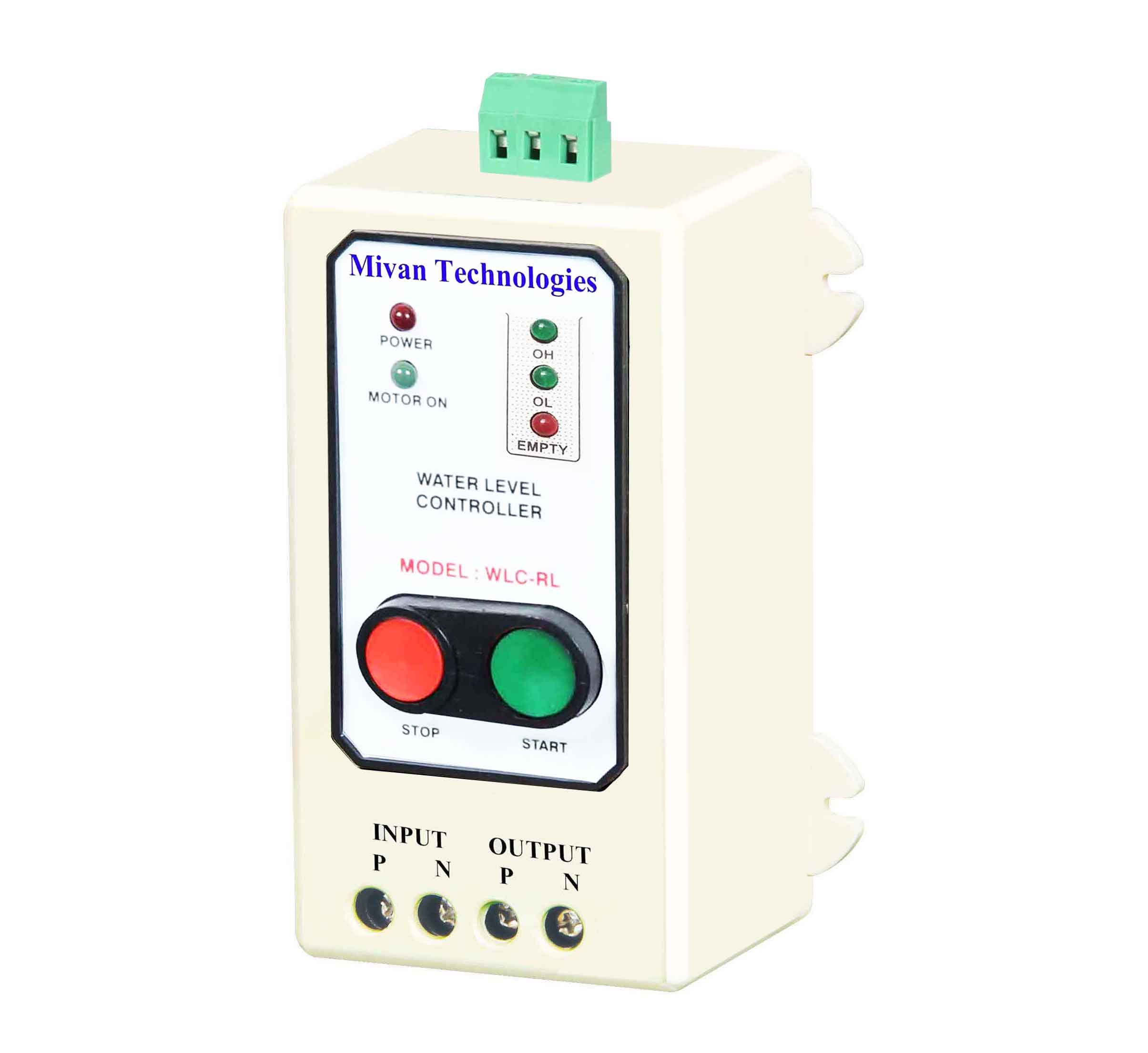 WLC RL NEW with extra tank indication Semi Automatic Water Level Controller It start motor by pressing start button and it will automatically switch off motor when the tank full