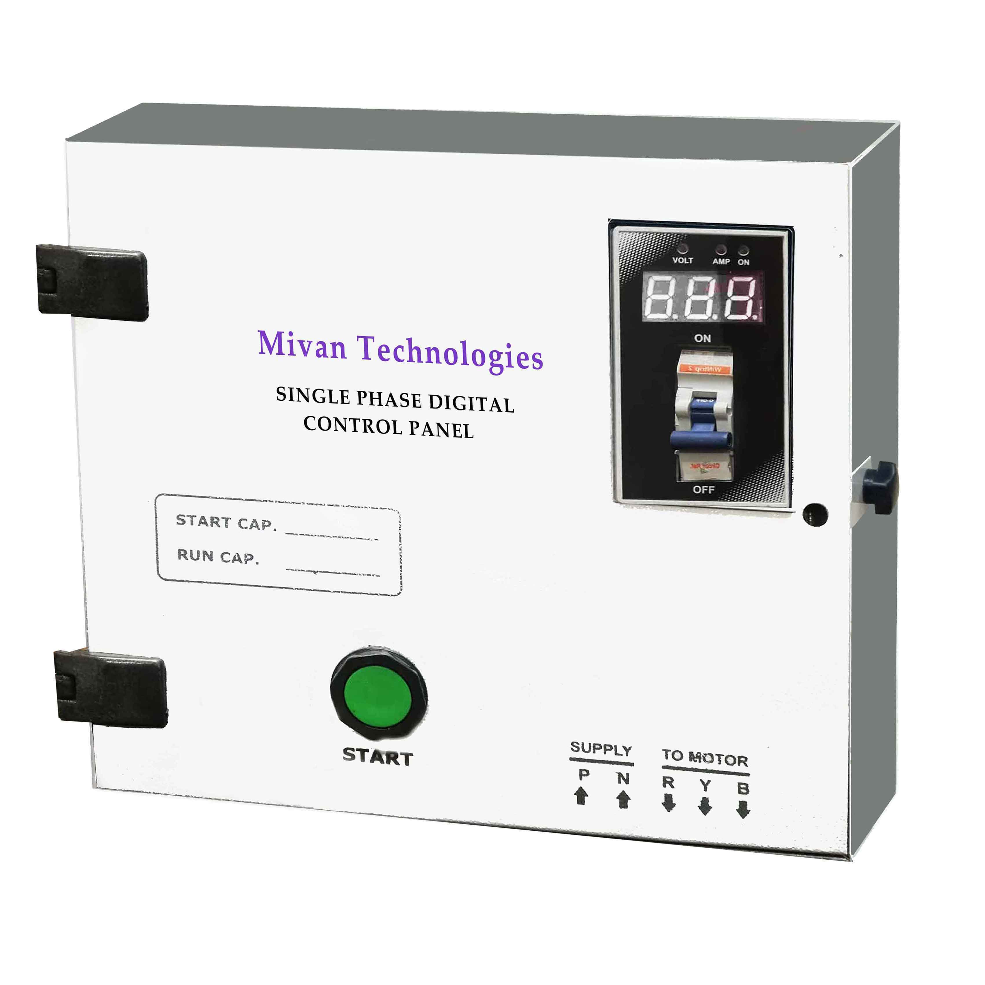 DMP SR 3HP Single phase Digital starter panel with digital volt and amp miter with start and run capacitor