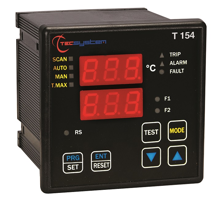Tecsystem T154 four channel temperature Protection Relay for dry type Transformer