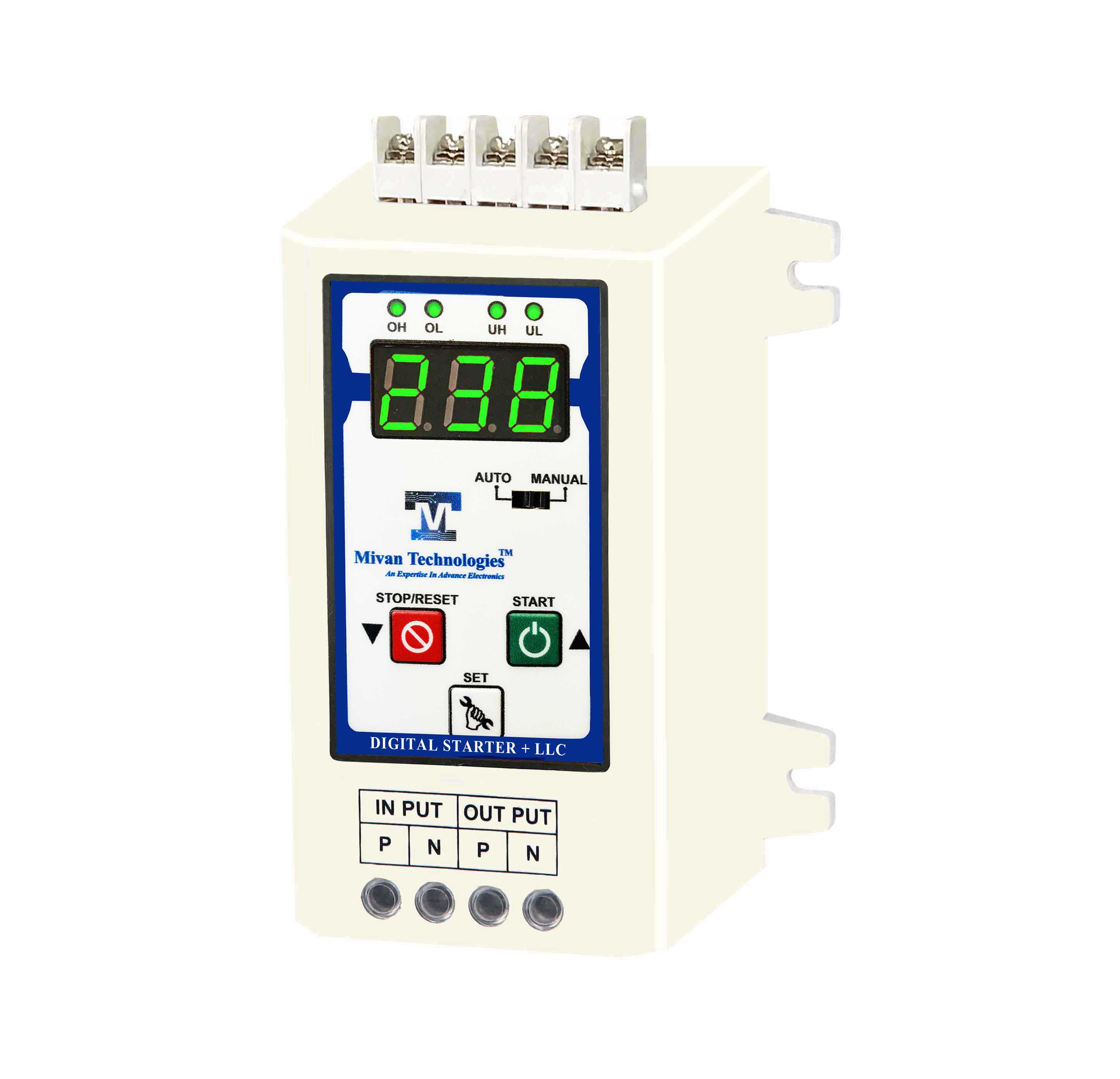DSL Digital water level controller with volt and amp meter with HV LV OL DRY PROTECTION