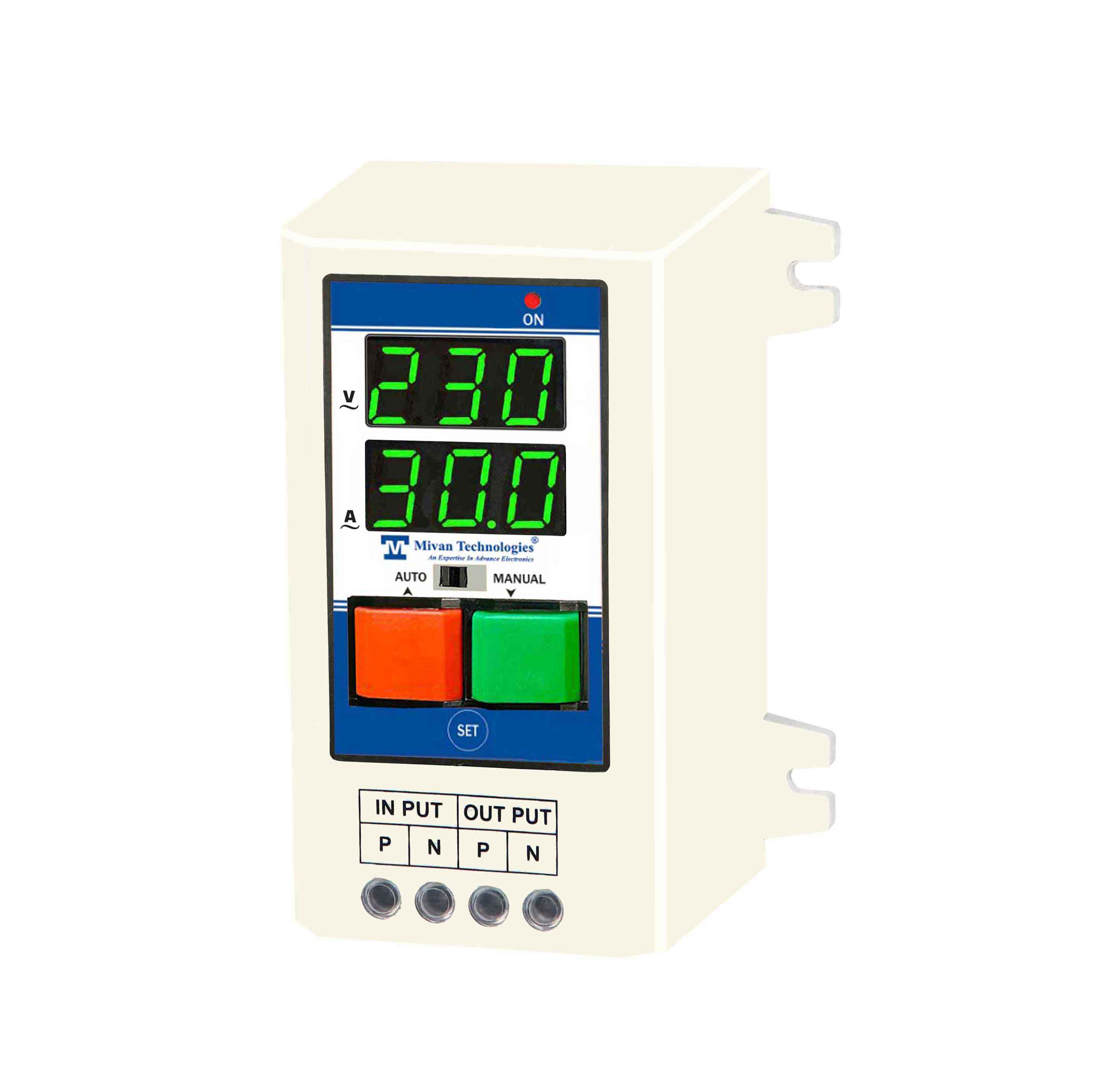 ON Delay digital timer for single phase appliances and motor with HV LV OL and DRY protection
