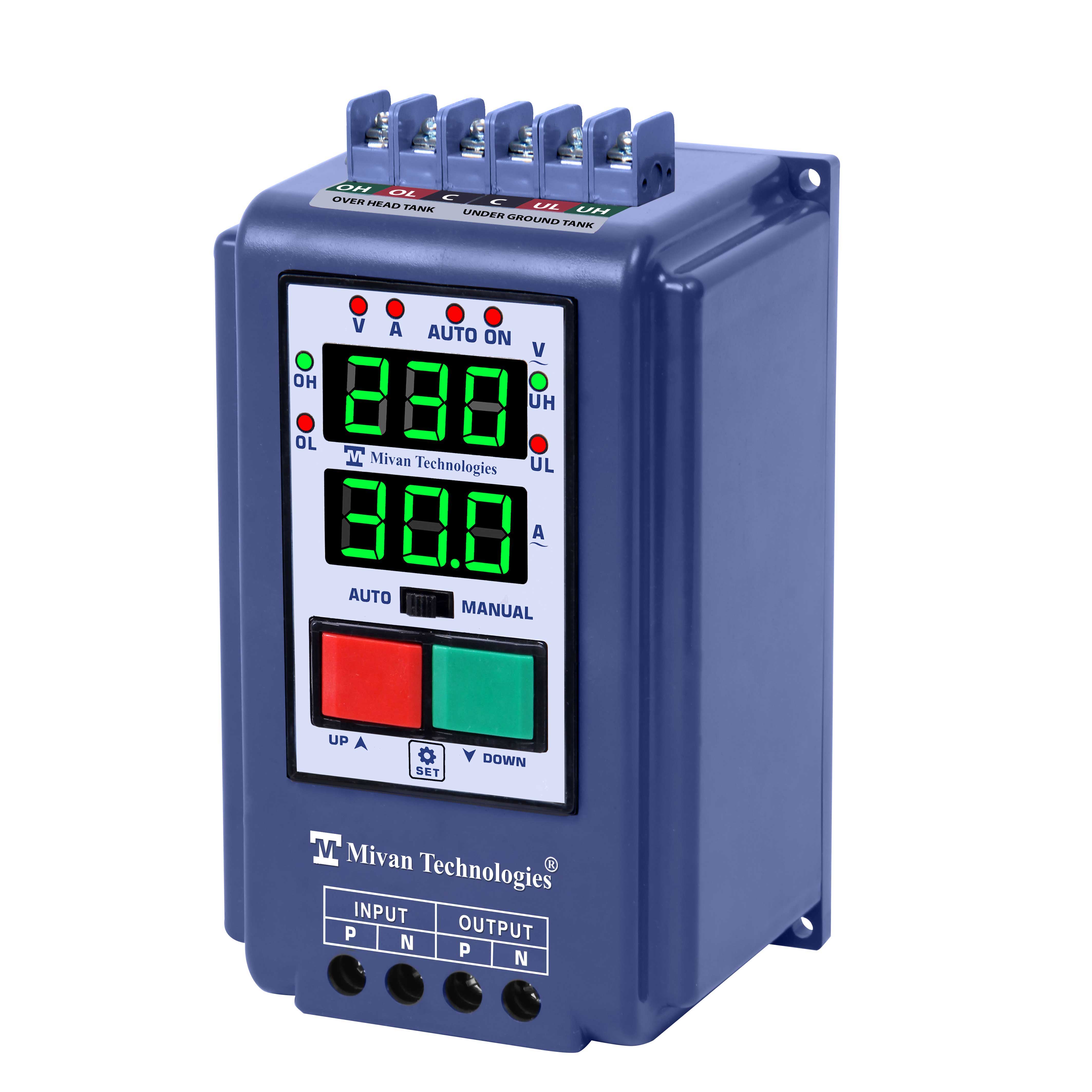 DSL  HD Digital water level controller with volt and amp meter with HV LV OL DRY PROTECTION cyclic timer