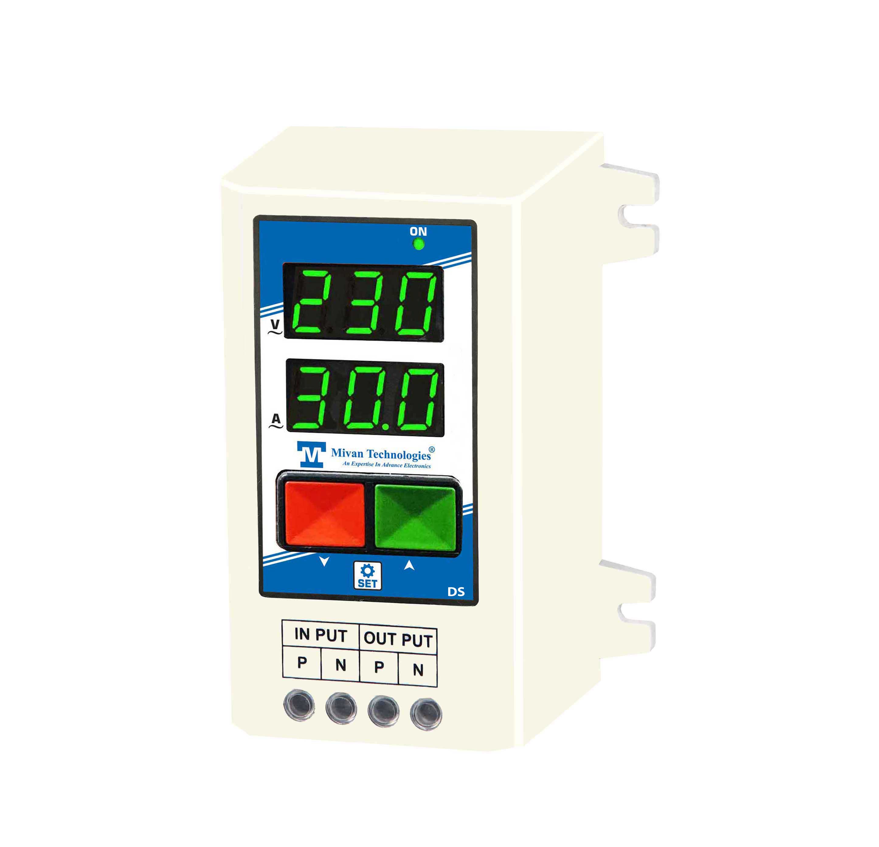 Single Phase Digital dry run protection relay with HV LV OL and dry run protection cyclic timer suitable for all single phase appliances Suitable up to 3 hp motor DS