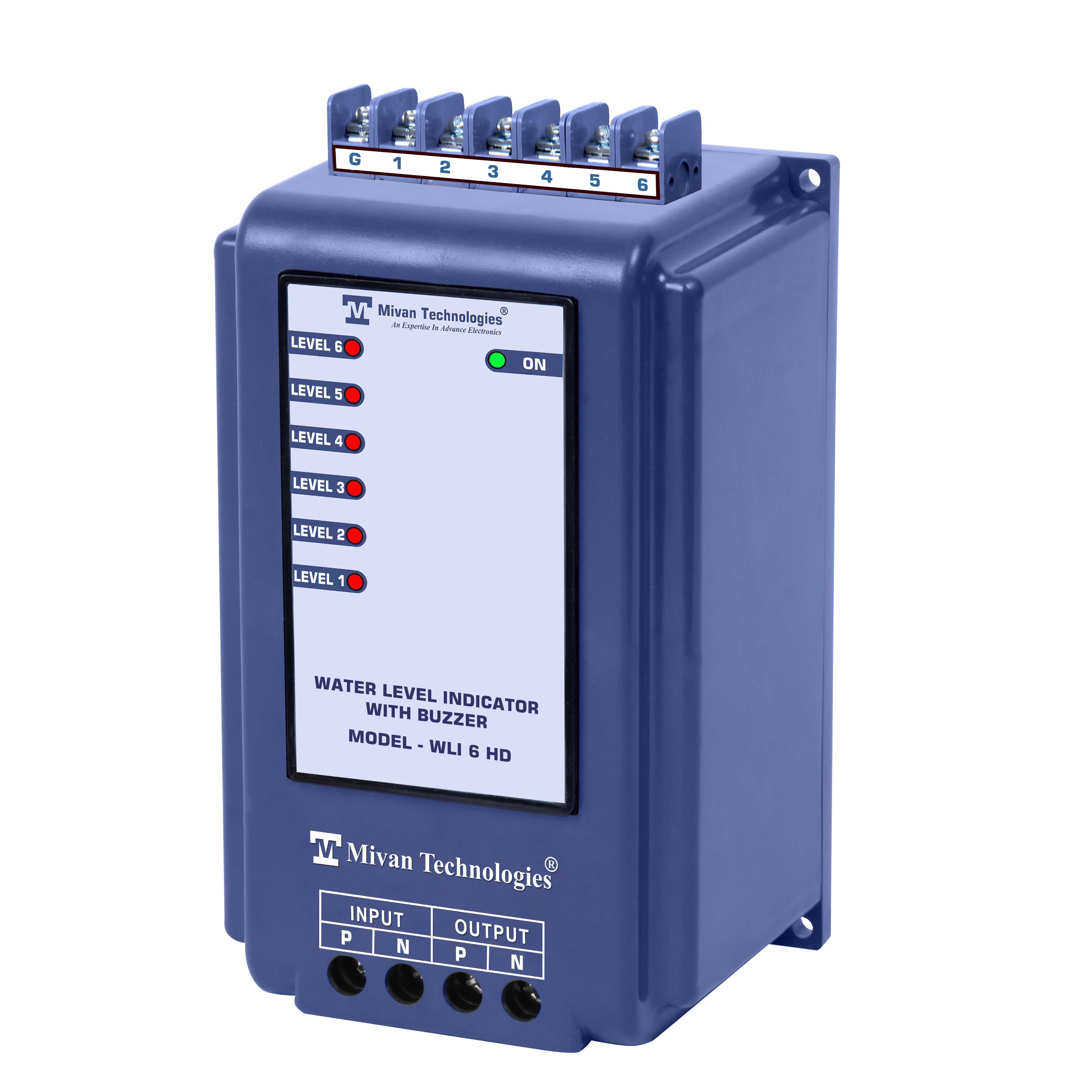 WLI 6 HD Water level indicator with 7 sensors indicate 6 different level of tank with buzzer