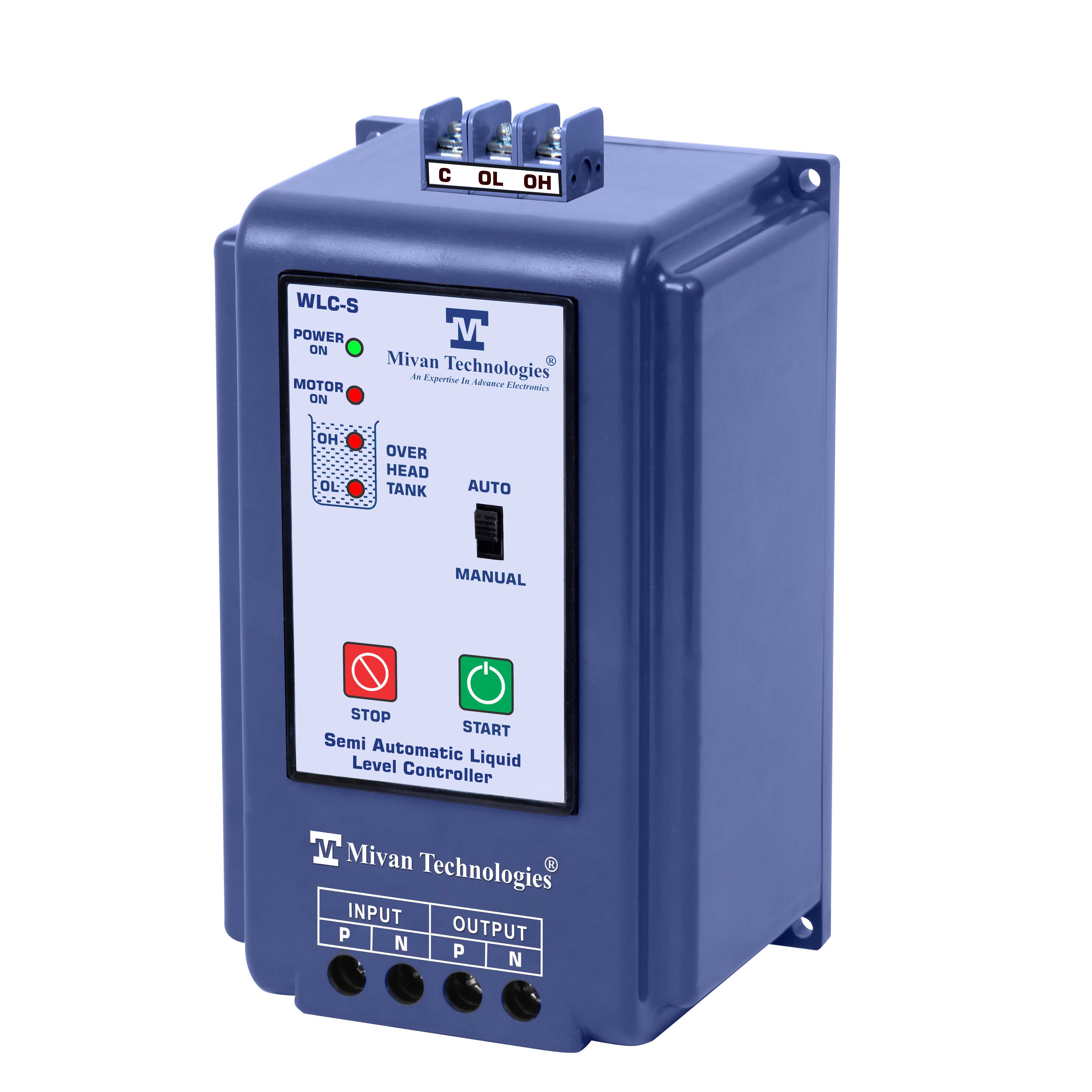WLC S HD Semi Automatic Manual start and Auto stop water controller with tank level indications and bypass facility